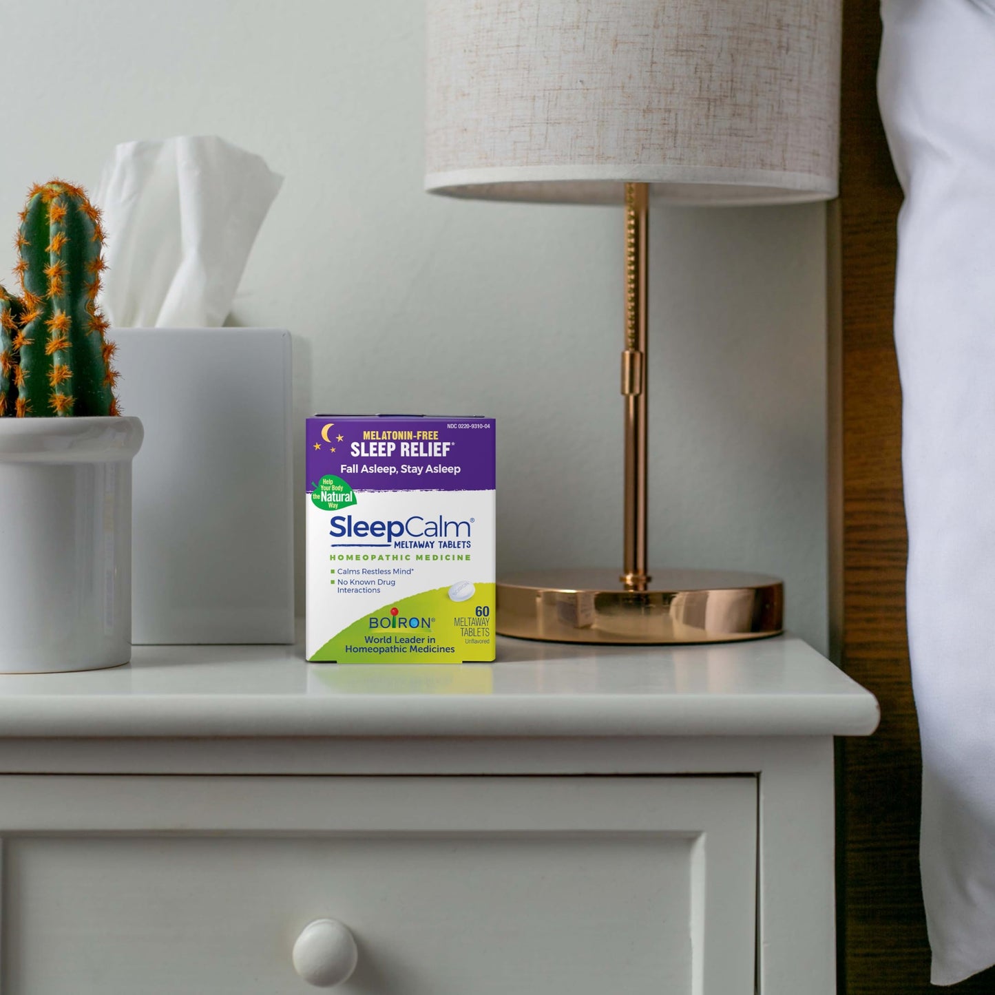 Boiron SleepCalm Tablets Sleep Aid for Deep, Relaxing, Restful Nighttime Sleep - Melatonin-Free and Non Habit-Forming - 60 Count
