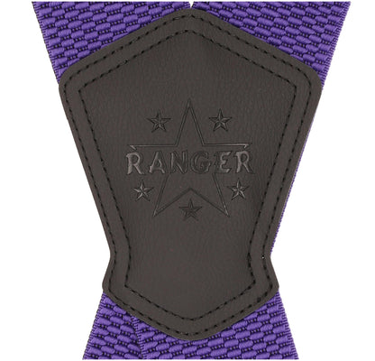 Ranger - Suspenders for Men – 2 inch. Wide, 53 inch. Heavy Duty, Strong, Solid, Long, Formal, Suit Accessories Men - Purple