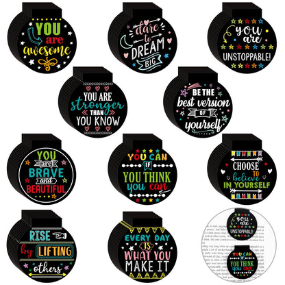 AmazingSpark 100 Pcs Magnetic Bookmarks Bulk Inspirational Magnet Book Marker Clips Motivational Reading Awards for Students Office Classroom Book Lover Gifts