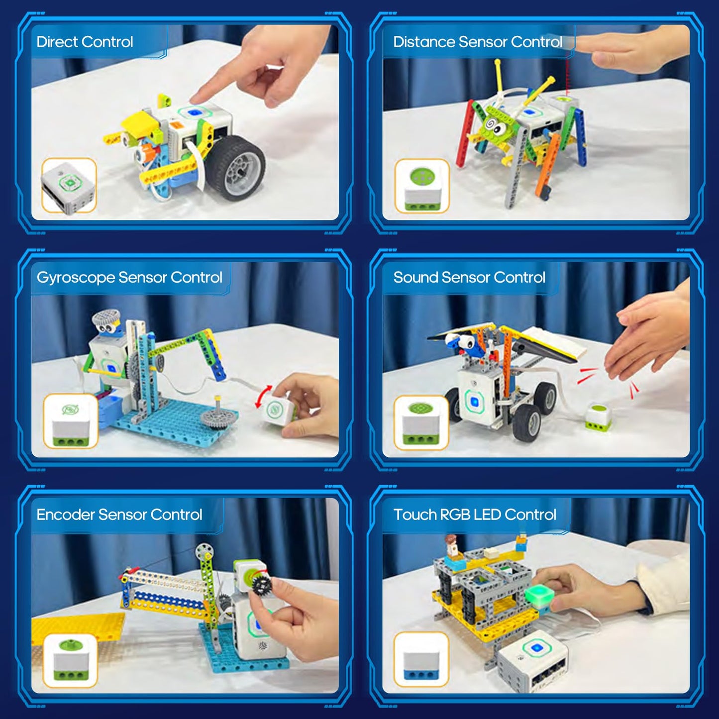 ICreateRobot 12 in 1 Coding Robot Kit ICBricks for Kids 6+, 240+ Piece Educational AI STEM Remote Building Learn to Code with Hub,Motor,Sensor,APP Control for Girls Boys Gift