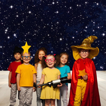 Renaiss 6x4ft Starry Night Sky Photo Backdrop Galaxy Universephotography Background Twinkle Stars Classroom Outer Space Theme Party Decor Kids Birthday Banner Astronauts Artistic Photo Booth Props