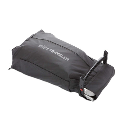 Weber Traveler Cargo Protector Grill Cover, Black – Form‑Fitted Grease‑Resistant Cover with Tool Storage Pockets, Heavy-Duty & Water Resistant for Easy Transport
