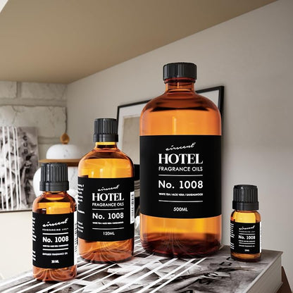 AirScent Hotel Diffuser Oil No. 1008 - White Tea, Aloe Sandalwood - 30 mL | Hotel Scent Dupe - Premium Fragrance Oil for Ultrasonic and Waterless Diffusers and Crafting - 1 fl oz Dropper Bottle