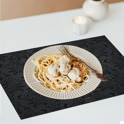 Placemats for Kitchen Dining Table Set of 4,Gothic Horror Skulls Printed Halloween Party Event Table Decoration Placemats 4 PCS, Style-23