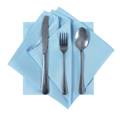 Cloth Napkins 20x20 inch Washable Polyester Dinner Napkins Soft Table Napkins for Wedding Party Dining Banquet(Blue Mist,25PCS)