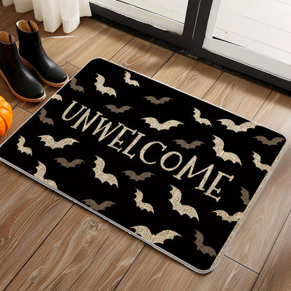 GAGEC Halloween Door Mat Unwelcome Outdoor Rug Bathroom Doormat Entrance Rugs Farmhouse Home Kitchen Decoration Floor Front Door Mats 17 x 27 Inch