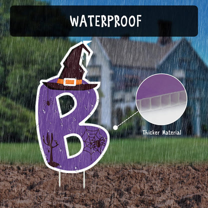 8PCS Halloween Decorations Outdoor Yard Signs with Stakes Large Pumpkin Lawn Garden Outside Backyard Decoration Corrugate Cute Gnome Ghost Boo Halloween Indoor Party Supplies Prop Decor