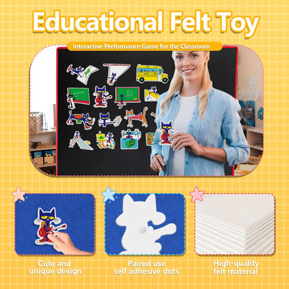 Ai fsem Pete the Cat Where Am I Felt Board Story Sets Classroom Must Haves Speech Therapy Materials Flannel Board for the Classroom Teacher Play Set