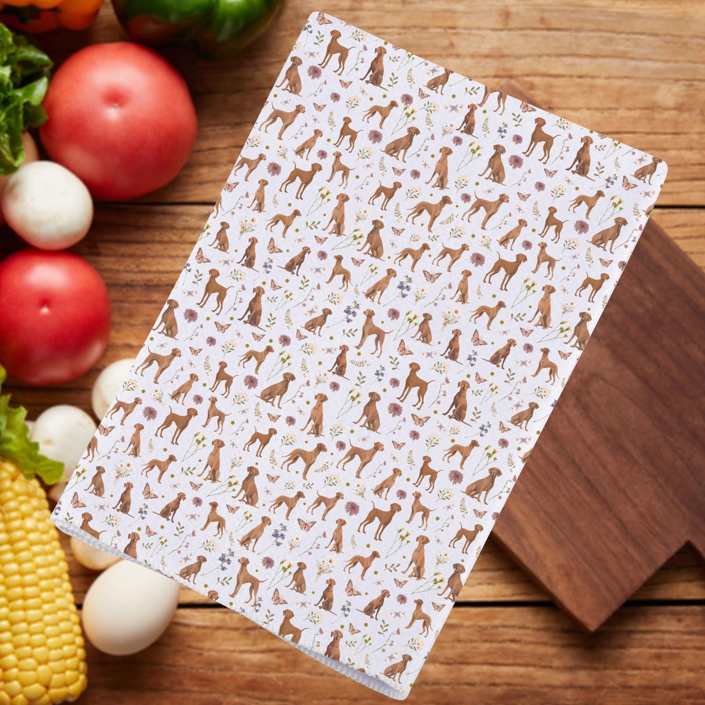 JNIAP Vizsla Dog Kitchen Towels Vizsla Lover Gift Vizsla Mom Gift Vizsla Owner Gift Hungarian Vizsla Dish Towels (Soil thindog kt)