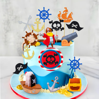 Pirate Birthday Cake Decoration Pirate Birthday Party Supplies Treasure Chest Cake Decoration Pirate Cupcake Picks Pirate Ship Cake Decoration Treasure Hunt Cake Decor