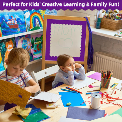 30 Pcs Magnetic Borders for Classroom Whiteboard - Dark Purple Magnetic Bulletin Board Border Set - Scalloped Chalkboard Border Strips for Teachers, Parents, DIY Home,School & Office Decoration
