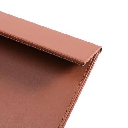 30" x 18" Leather Desk Blotter with Side Rails for Writing Leather Executive Desk Pad Protector Desk Mat for Office Home Workplace Brown