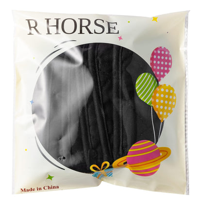 R HORSE 6Pcs Hot Handle Covers Black Heat Resistant Pot Sleeve Grip Cotton Cast Iron Skillet Handle Holder Non-Slip Machine Washable Sleeves Mitts for Kitchen Baking Cooking BBQ Cookwares