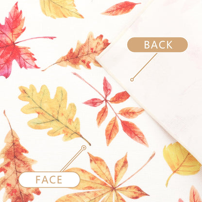 OWENIE Fall Table Runner for Kitchen Dining Table, Thanksgiving Autumn Printed Harvest Pumpkins Maple Leaves Textured Fabric Halloween Holiday Home Decorations, Water-Proof, Washable, 13" W x 108" L