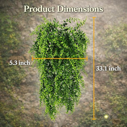 HERCOCCI 3 Pack Reptile Plants, Terrarium Hanging Plants Vines Artificial Leaves Habitat Decorations with Suction Cup for Bearded Dragon Hermit Crab Lizard Snake Geckos Chameleon