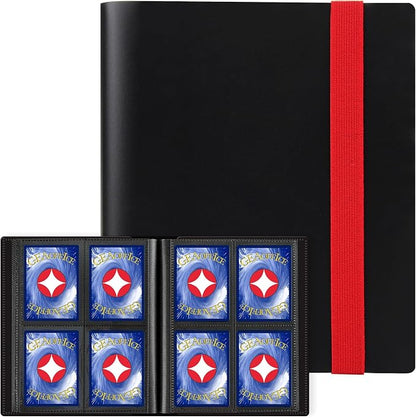 GEAoffice Card Binder 4 Pocket - Small Trading Card Collection Album Folder - 160 Side Loading Pocket Binder for TCG, MTG, Sports&Game Cards - Gifts for Card Collector Boys (Black)