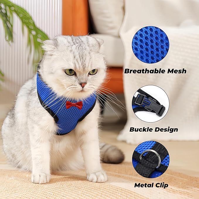 3 Pack Chicken Harness and Leash Set Adjustable Hen Vest with Matching Belt Breathable Mesh Training Harness Pets Leash for Hens Duck Goose Small Pet-Green&Purple&Blue,L