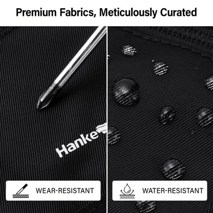 Hanke Passport Holder, Travel Wallet for Womens and Men, Neck Wallet Hidden Passport Pouch for Travel Adjustable Lightweight Thin with 6 compartments (Black)