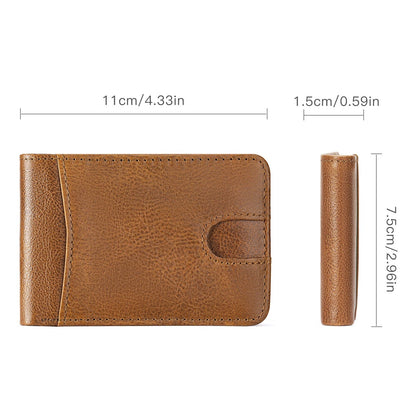 LOUEBICA Genuine Leather Wallet for Men RFID Blocking Bifold Slim Minimalist with Front Pocket Wallets Men Gift