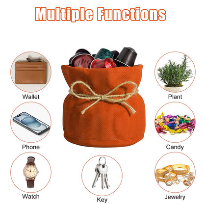 ehuoyan Succulent Pots Flower Pots for Indoor Plants Cute Plant Pots Candy Bowl for Office Key Holder Bowl Farmhouse Table Decor (Orange)