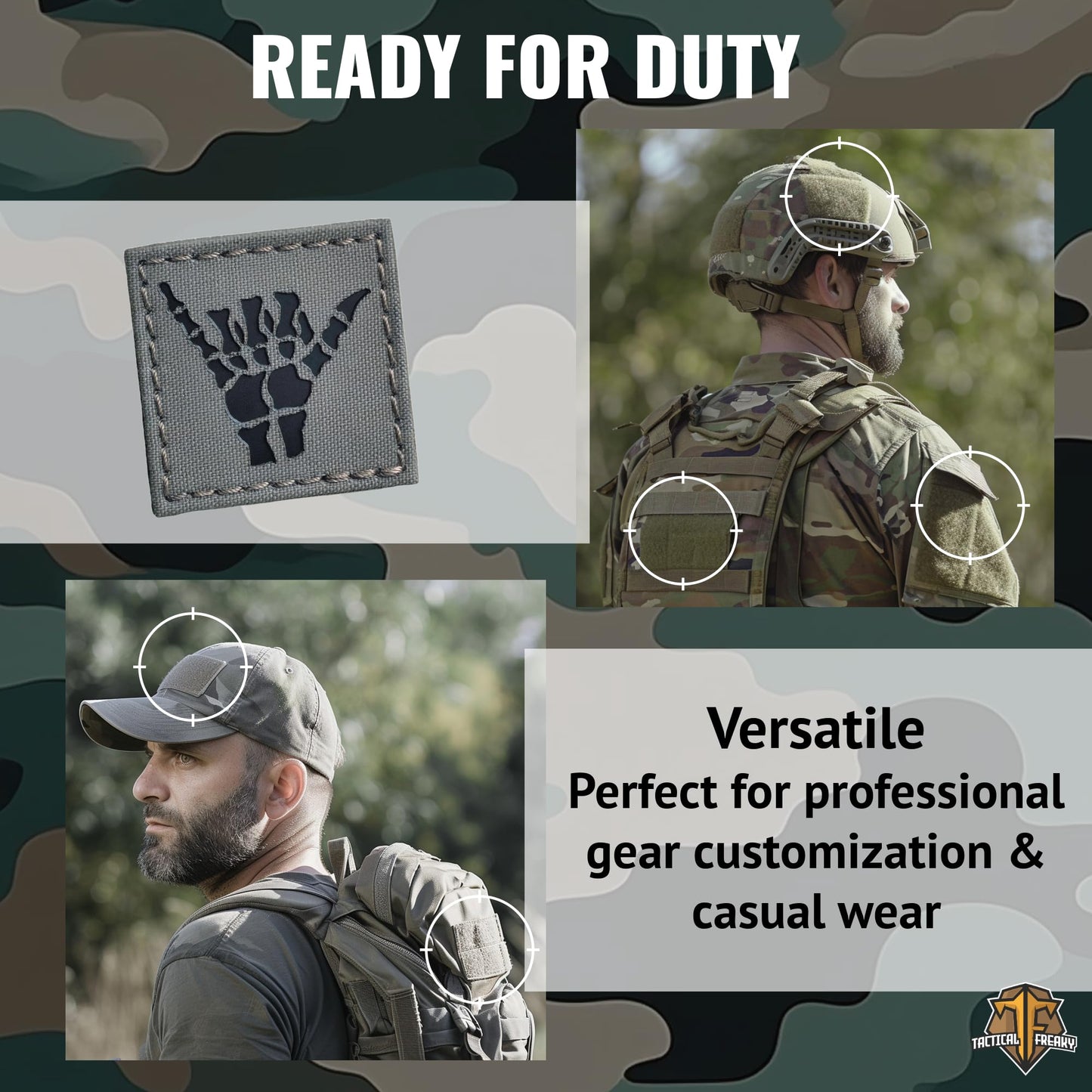 Shaka Hang Loose Skeleton Bones Compatible with Velcro, Surfer Funny Morale Laser-Cut Patches for Backpacks, Caps, Plate-Carrier (Ranger Green Solid Black)