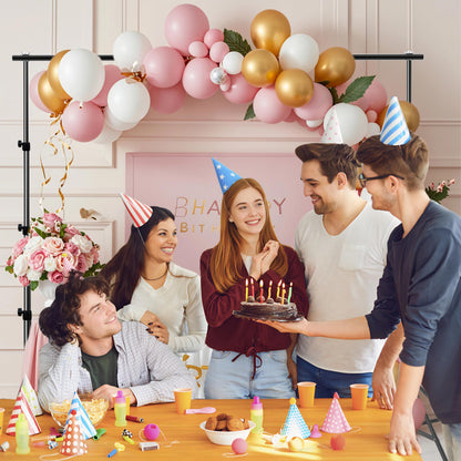 Photo Backdrop Stand, 10x9ft(WxH) Adjustable Photography Backdrop Stand, Aluminum Alloy Studio Photo Background Stand Support System for Party, Wedding, Photography, Advertising Display