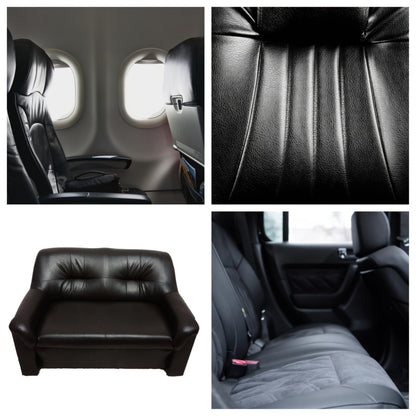 Black Leather, 1.4-2.0mm Thickness for Wallets, Briefcases, Sofa & Stool, Leather Sheets for Crafting (Blacklizhiwen20×40"