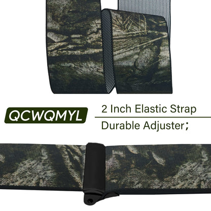 QCWQMYL Men's Side Clip Suspenders 2'' Wide Heavy Duty Clips Elastic Straps Trucker Style Suspenders for Men Big and Tall