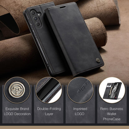 Phernykas Flip Wallet Case for Samsung Galaxy A55, Leather Magnetic Folio Cover with Card Holder, Kickstand Durable - TPU Shockproof Protective Phone Case - Black