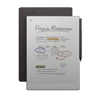 reMarkable Paper Pro Bundle – Mosaic Weave | Includes 11.8” reMarkable Paper Tablet, Marker Plus Pen with Eraser, and a Book Folio Cover in Mosaic Weave – Basalt