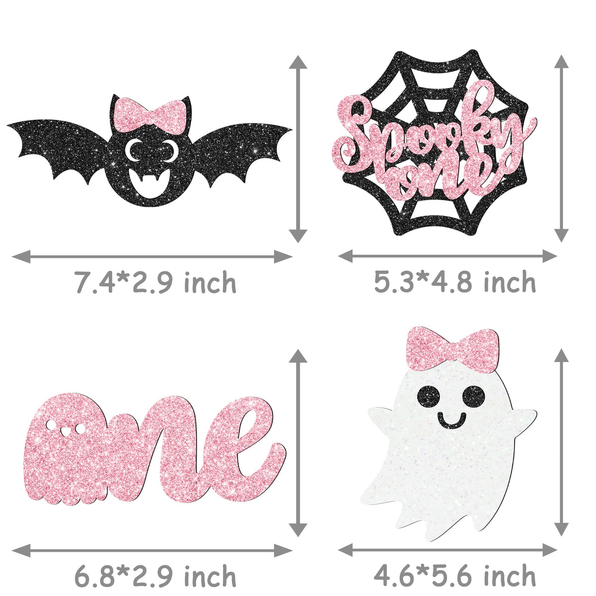 Halloween Spooky One Centerpiece Sticks Pink Halloween Party Decorations 12PCS The Spooky One Birthday Table Toppers Ghost Theme Centerpieces for Girls 1st Birthday Baby Shower Supplies