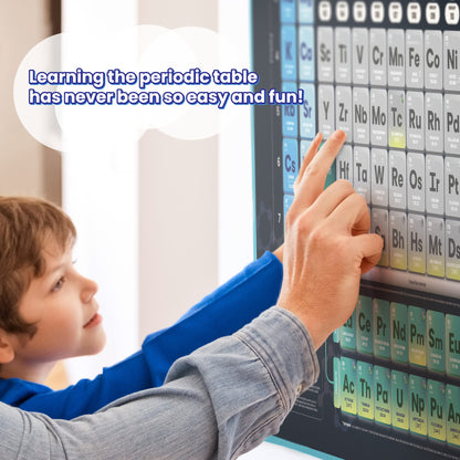 BEST LEARNING i-Poster My Periodic Table – Interactive Talking Periodic Table for Kids Ages 8-14 to Learn Elements, Symbols & Atomic Facts Through Sound and Quiz Play