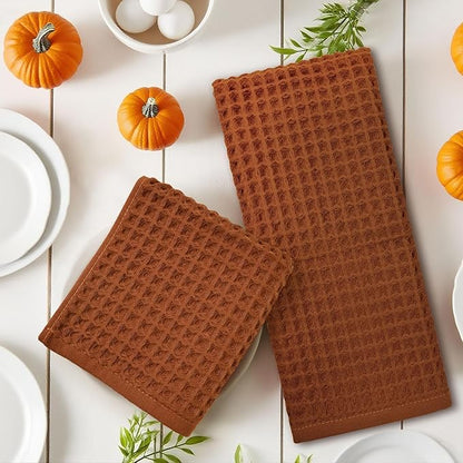 Jacquotha Waffle Hand Towels for Bathroom Kitchen Decor 2-Piece – Cotton Quick