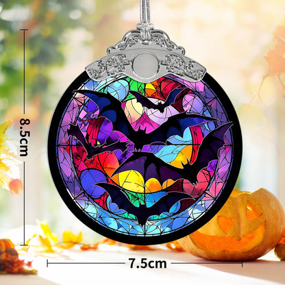Jocidea Bat Hanging Ornament Glass Ornament - Christmas & Halloween Decoration - Keepsake Gift