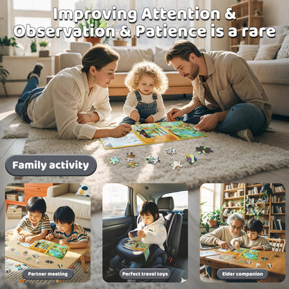 Magnetic Puzzles for Toddlers 3-5 3-5 60PCS-3 Season Themes Magnetic Puzzles for Kids 4-6 Travel Puzzle for Airplane/Car/Road Trip/Gift Toys for 3 4 5 6 7 8 Girls and Boys