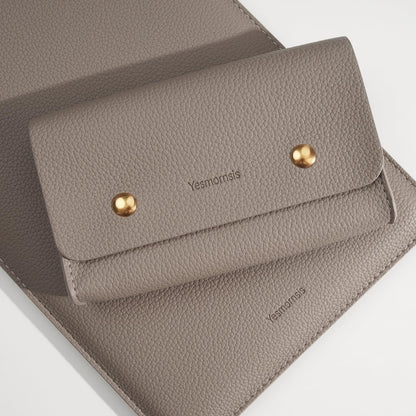 Yesmornsis PU Leather Padded Laptop Sleeve Bag 13Inch Compatible with New MacBook Air 13 A3113 M3, 2024 MacBook Pro 13 M2 A2686 with Charger Pouch Color Camel