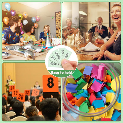 Kosiz 504 Sheets 5 Bid Raffle Ticket with Different Numbers Per Sheet Chinese Auction Tickets for Events Church Basket Auction Silent (Light Green)