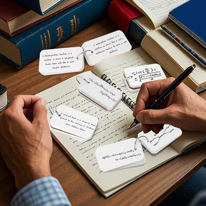 Koogel 300PCS Index Cards with Rings, 2.2 x 3.5 Small Flash Cards for Back to School, Portable Mini Blank Flashcards Study Notecard for Studying Note Taking To Do List Classroom College Supplies