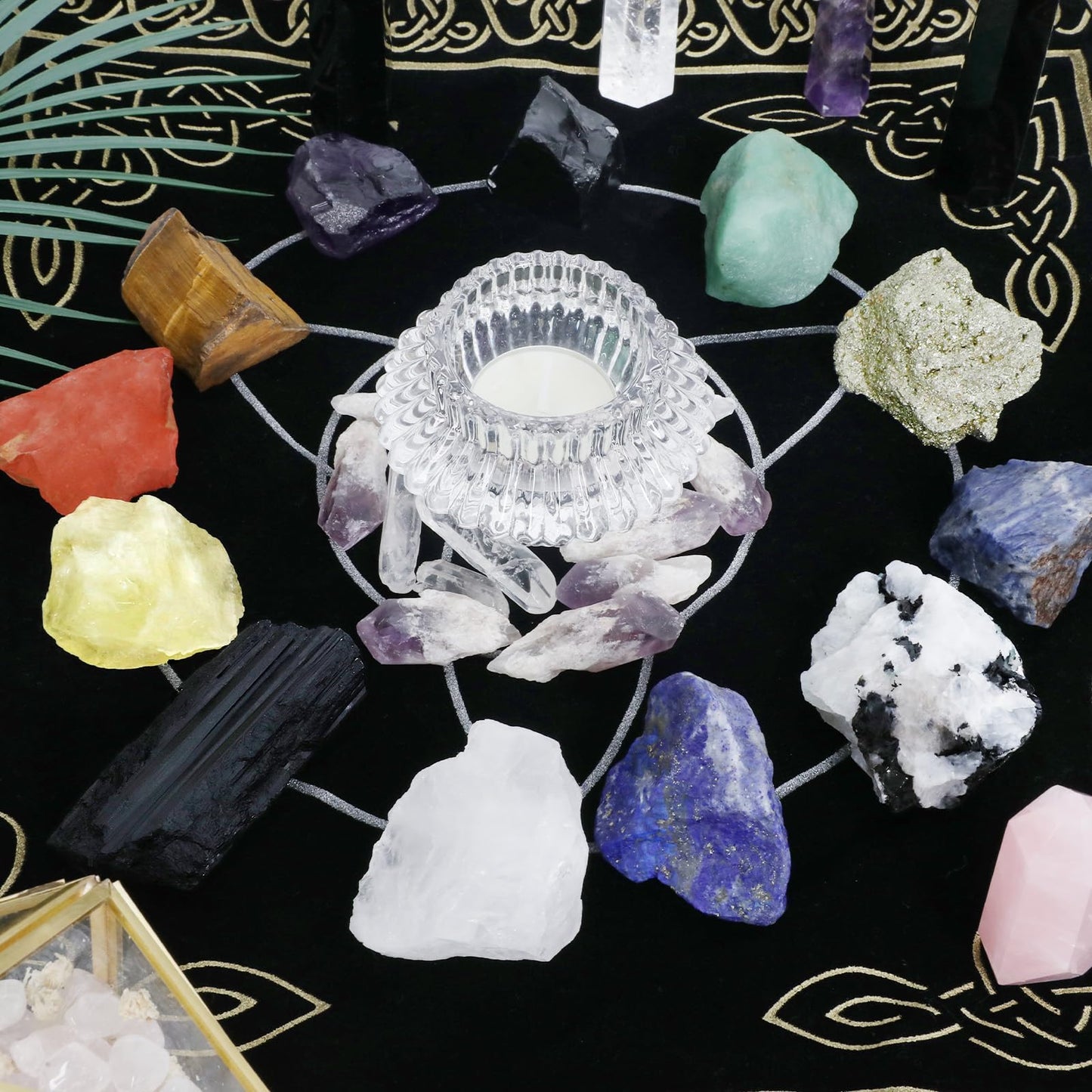 Orientrea Raw Amethyst Rough Crystal with Clear Quartz, Natural Amethyst Crystal and Healing Stones for Tumbling, Decoration, Polishing, Wire Wrapping, Wicca & Reiki 2PCS