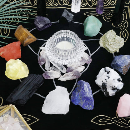 Orientrea Raw Tiger Eyes Rough Crystal with Clear Quartz, Natural Tiger Eyes Crystal and Healing Stones for Tumbling, Decoration, Polishing, Wire Wrapping, Wicca & Reiki 2PCS
