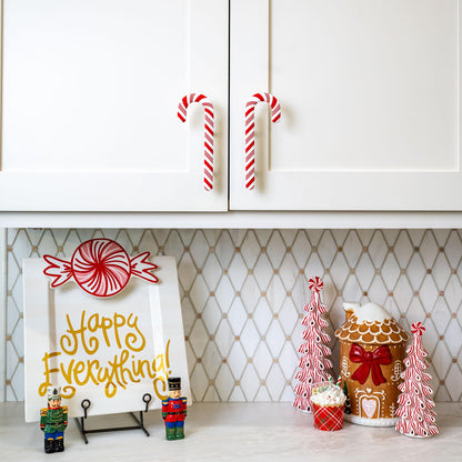 Knobēz Handlez 8pk Small Candy Cane Decorative Drawer Handle Covers