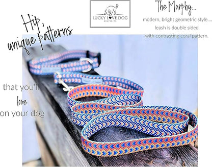 Lucky Love Dog Martingale Collar and Leash Set, Premium No Slip Collar for Male Dogs, Comfortable & Soft Martingale Dog Collars, Great for Whippets, Greyhounds, and More (Murphy, Small - Combo)