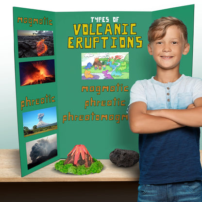 Flipside Products 36” x 48” Project Boards for Presentations, Science Fair, School Projects, Event Displays and Trifold Picture Board, Proudly Made in USA - Green - 10 Pack