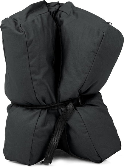WHITEDUCK Outdoor Dog Bed Heavy-Duty 12oz Canvas, Water-Repellent Cotton, Machine Washable Removable Cover with Full-Length Zipper, Dog Bed for Large Dogs & Crate, (Black) 41" Lx33 Wx4.3 th (XL)