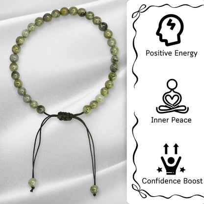 Amazing Gemstone Labradorite Anklet Ankle Bracelets for Women - Waterproof Beaded Healing Crystal Anklets, Plus Size Chakra Gemstone Bead Anklet (Stretchy Adjustable - Plain)