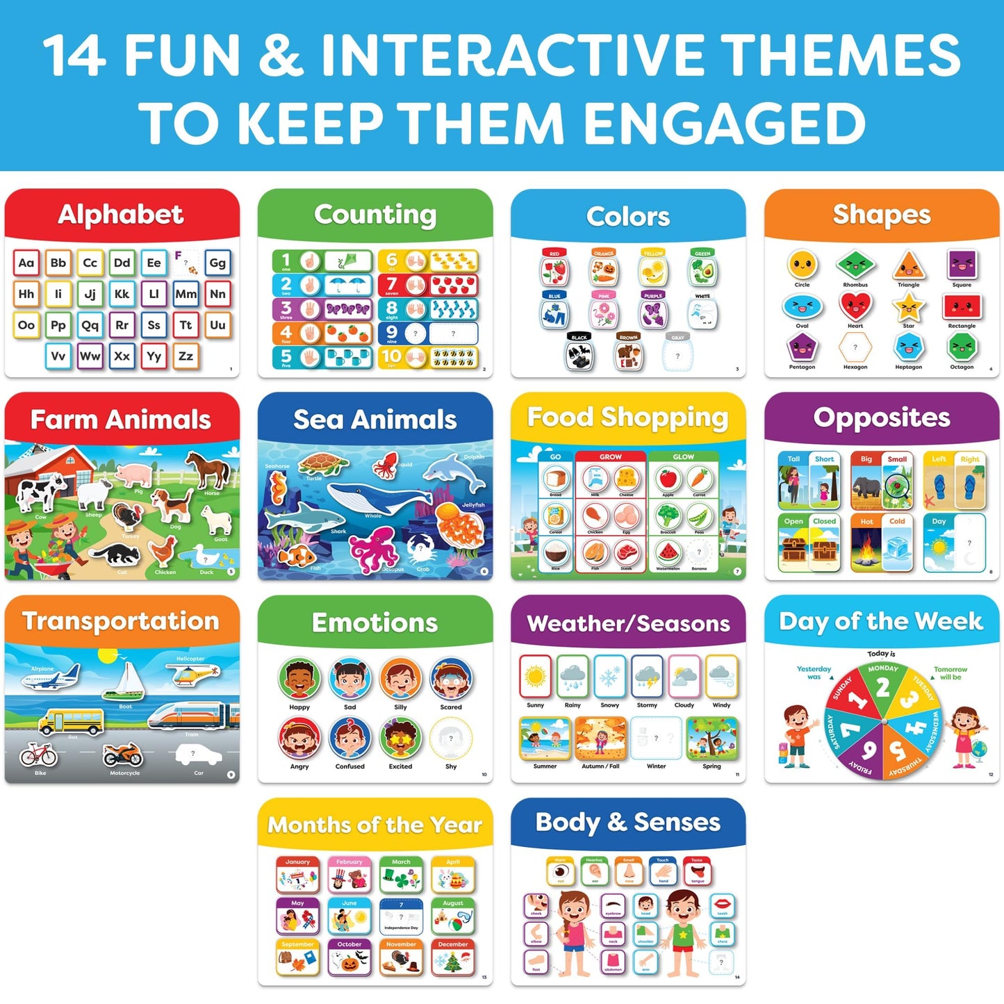 Montessori Preschool Busy Book for Toddlers Ages 3 and Up - Preassembled - Preschool Learning Activities Montessori Educational Toys - Gifts for 3 Year Old Boys, Toddler Learning Toys Activities