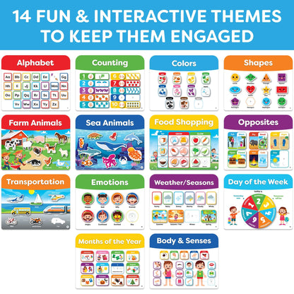Montessori Preschool Busy Book for Toddlers Ages 3 and Up - Preassembled - Preschool Learning Activities Montessori Educational Toys - Gifts for 3 Year Old Boys, Toddler Learning Toys Activities