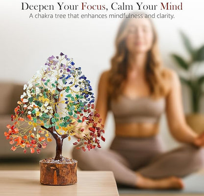 The Original 7 Chakra Crystal Tree Birthday Gifts for Women, Healing Crystal Tree of Life Sister birthday gifts Room & Home Decor Gift for Mom Her Valentine's Day Gift House Warming Gift Women unique