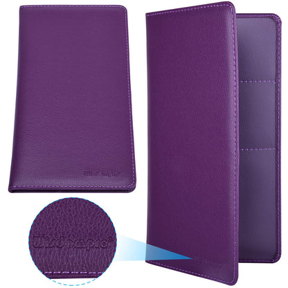 Wisdompro Car Registration and Insurance Holder - Premium PU Leather Vehicle Glove Box Organizer Wallet for Document, License, Card and Other Essentials (Purple)