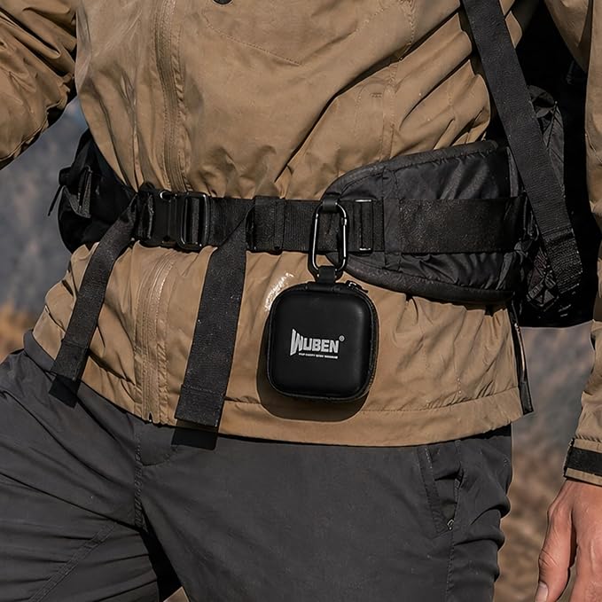 WUBEN G5 Flashlight Holster, EDC Mini Flashlight Pouch 75 * 75 * 30mm, Portable Storage Carry Case with Carabiner Clip for Outdoor Camping Hiking (Flashlight Not Included) | EVA Storage Pouch, Compact Portable Carry Case for EDC Tools, Headphones & Sma...